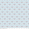 Image of Firework Fields Flags Light Blue quilting cotton fabric by Gracey Larson for Riley Blake Designs. Features american flags on a blue background. Cute Little Fabric Shop.