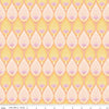 Image of Flourish Pineapple Lemon quilting cotton fabric by Sue Daley for Riley Blake Designs. Features a geometric pattern on a yellow background. Cute Little Fabric Shop.