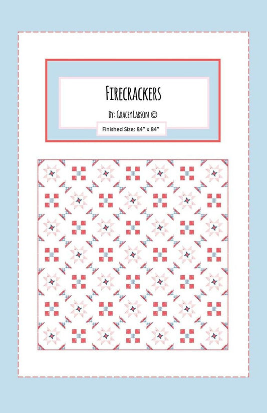 Firecrackers Quilt PATTERN Patriotic Pattern - Riley Blake INSTRUCTIONS Only