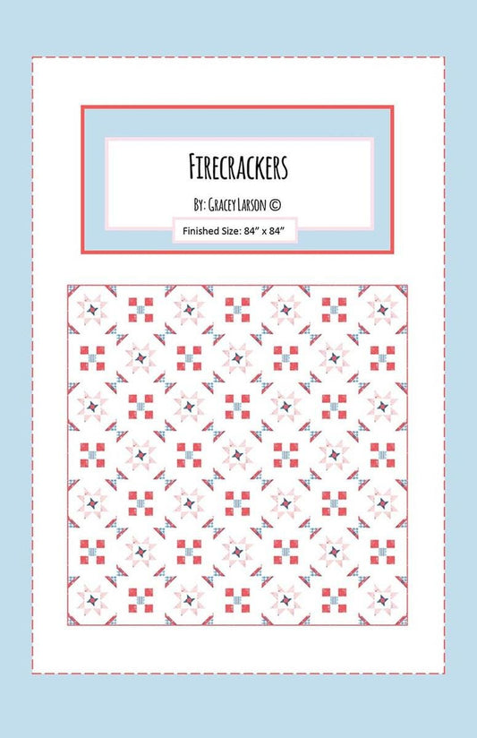 Firecrackers Quilt PATTERN Patriotic Pattern - Riley Blake INSTRUCTIONS Only