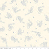 Image of Faraway Kingdom Dragon Flight Sand quilting cotton fabric by Natàlia Juan Abelló for Riley Blake Designs. Features dragons on a cream background. Cute Little Fabric Shop.