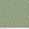 Image of Faraway Kingdom Mushroom Cheer Forest quilting cotton fabric by Natàlia Juan Abelló for Riley Blake Designs. Features mushrooms on a green background. Cute Little Fabric Shop.