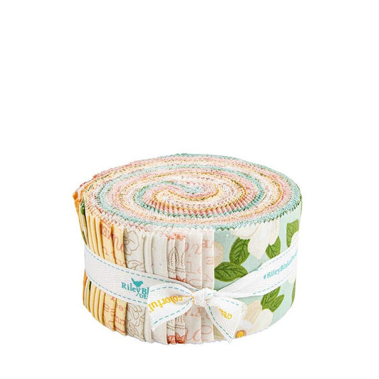SALE Southern Charm 2.5" Rolie Polie Floral Fabric - RP-17440-40 - 40-piece Precut - Riley Blake Quilting Cotton Fabric