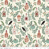 Image of The Apothecary Main Cream quilting cotton fabric by Amber Elliot for Riley Blake Designs. Features bottles on a cream background. Cute Little Fabric Shop.