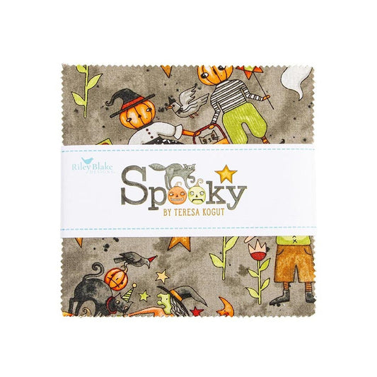 Spooky 5" Stacker Halloween Fabric - 5-17570-42 - 42-piece Precut - Riley Blake Quilting Cotton Fabric