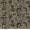 Image of Spooky Stars and Swirls Tombstone quilting cotton fabric by Teresa Kogut for Riley Blake Designs. Features stars on a gray background. Cute Little Fabric Shop.