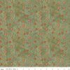 Image of Spooky Pumpkins Green quilting cotton fabric by Teresa Kogut for Riley Blake Designs. Features pumpkins on a green background. Cute Little Fabric Shop.