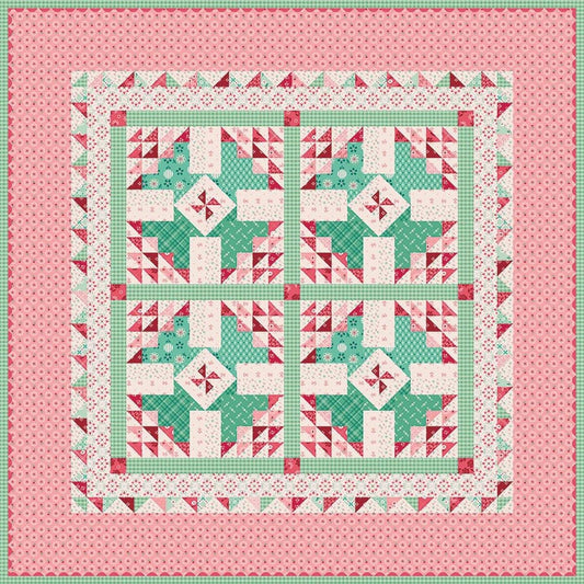 SALE Berry Baskets Table Topper Quilt Kit Floral Fabric - KT-17381 - Riley Blake Quilting Cotton Fabric