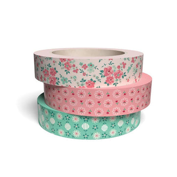 SALE Lori Holt Berry & Sage Washi Tape Floral Tape - ST-48380 - 3-Pack 10-Yard Tape - Riley Blake Washi Tape