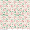 3-yard-cut - Berry & Sage Bouquet Latte Cream Floral Fabric WIDEBACK 108" Wide - Riley Blake Quilting Cotton Fabric