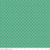 Image of Berry & Sage Flower Bud Alpine quilting cotton fabric by Lori Holt for Riley Blake Designs. Features flowers on a green background. Cute Little Fabric Shop.