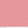 Image of Berry & Sage Homemade Coral quilting cotton fabric by Lori Holt for Riley Blake Designs. Features flowers on a pink background. Cute Little Fabric Shop.