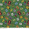 Legends of the National Parks Emblem Toss CD15060 Green - Riley Blake Designs - DIGITALLY PRINTED Emblems - Quilting Cotton