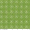 Image of Summer's in Town Circle Dots Green quilting cotton fabric by Sandy Gervais for Riley Blake Designs. Features a geometric design on a green background. Cute Little Fabric Shop.