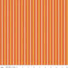 Image of Summer's in Town Stripes Orange quilting cotton fabric by Sandy Gervais for Riley Blake Designs. Features stripes on an orange background. Cute Little Fabric Shop.