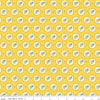 Image of Summer's in Town Cameo Yellow quilting cotton fabric by Sandy Gervais for Riley Blake Designs. Features flowers on a yellow background. Cute Little Fabric Shop.