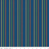 Image of Summer's in Town Stripes Navy quilting cotton fabric by Sandy Gervais for Riley Blake Designs. Features stripes on a blue background. Cute Little Fabric Shop.