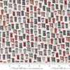 Independence Day Houses Vanilla quilting cotton fabric by Sweetwater for Moda Fabrics. Features houses on a white background. Cute Little Fabric Shop.