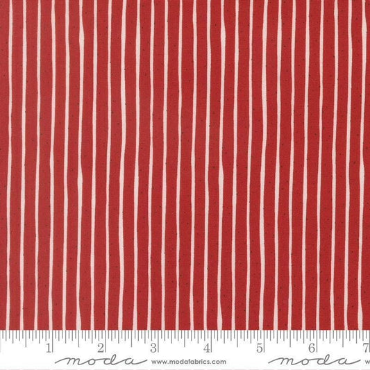 Independence Day Stripes Red quilting cotton fabric by Sweetwater for Moda Fabrics. Features stripes on a red background. Cute Little Fabric Shop.