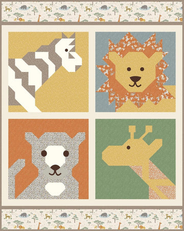 SALE Safari on the Savannah Quilt KIT Animal Quilt - KT-17540 - Riley Blake Quilting Cotton Fabric