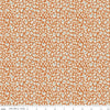 Image of Leo & Savannah Leopard Orange quilting cotton fabric by Deena Rutter for Riley Blake Designs. Features leopard print on an orange background. Cute Little Fabric Shop.