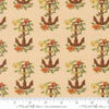Image of Saltwater Knot on Call Natural quilting cotton fabric by Cathe Holden for Moda Fabrics. Features anchors on a tan background. Cute Little Fabric Shop.