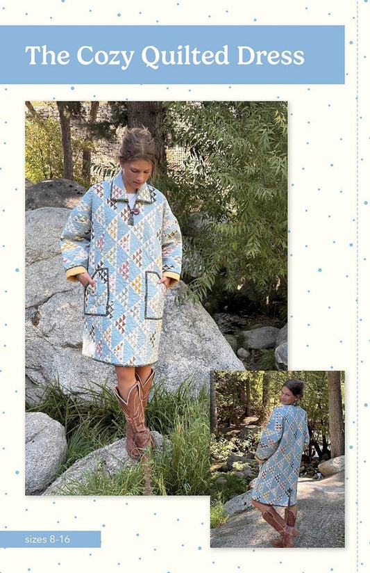 The Cozy Quilt Dress PATTERN Geometric Dress - Riley Blake INSTRUCTIONS Only