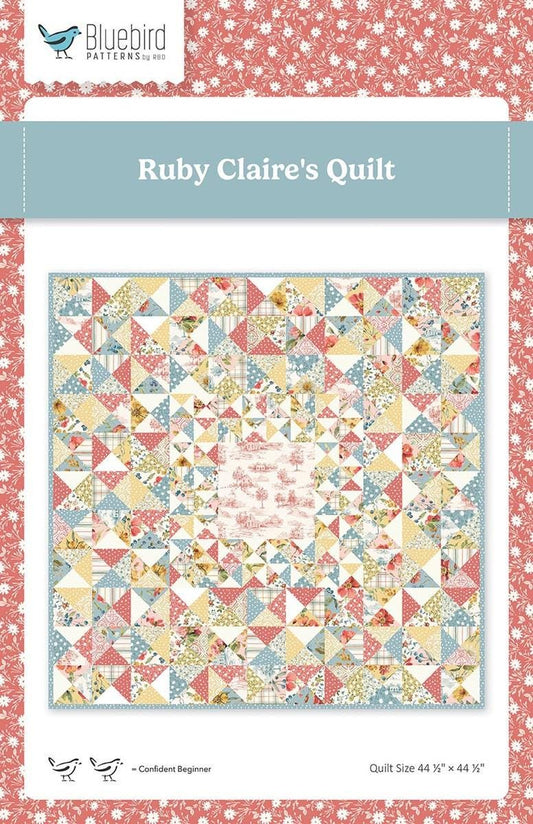 SALE Ruby Claire's Quilt PATTERN Geometric Pattern - Riley Blake INSTRUCTIONS Only