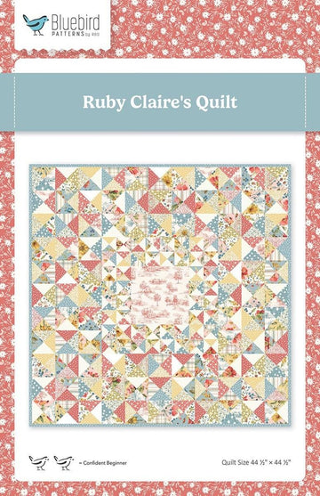 SALE Ruby Claire's Quilt PATTERN Geometric Pattern - Riley Blake INSTRUCTIONS Only