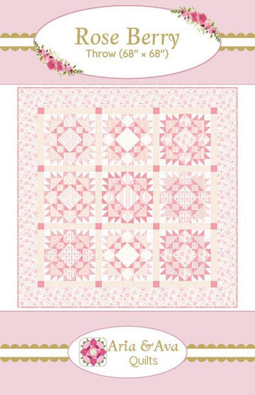 SALE Rose Berry Quilt PATTERN Floral Pattern - Riley Blake INSTRUCTIONS Only