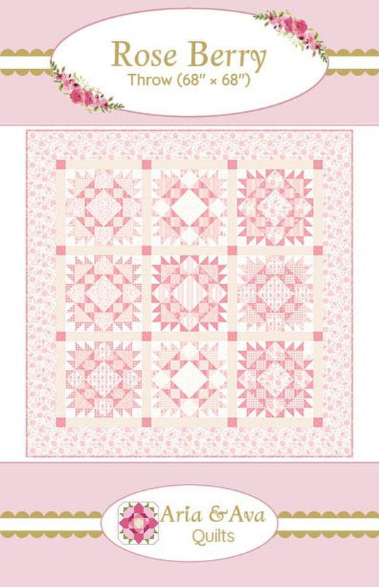 SALE Rose Berry Quilt PATTERN Floral Pattern - Riley Blake INSTRUCTIONS Only