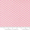 Image of Summers End Daisies Lilac quilting cotton fabric by Fig Tree Co for Moda Fabrics. Features flowers on a pink background. Cute Little Fabric Shop.