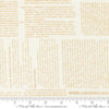 Image of Summers End Text Almond Pie quilting cotton fabric by Fig Tree Co for Moda Fabrics. Features text on a cream background. Cute Little Fabric Shop.