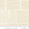 Image of Summers End Text Almond Pie quilting cotton fabric by Fig Tree Co for Moda Fabrics. Features text on a cream background. Cute Little Fabric Shop.