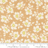 Image of Summers End Cosmos Almond Pie quilting cotton fabric by Fig Tree Co for Moda Fabrics. Features flowers on a tan background. Cute Little Fabric Shop.