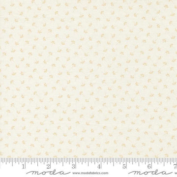 Image of Summers End Dandelion Cloud quilting cotton fabric by Fig Tree Co for Moda Fabrics. Features flowers on a cream background. Cute Little Fabric Shop.