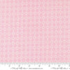 Image of Summers End Trellis Lilac quilting cotton fabric by Fig Tree Co for Moda Fabrics. Features a geometric pattern on a pink background. Cute Little Fabric Shop.