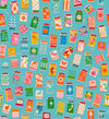 Trinketry Matchmaker Turquoise Blue Matchbox Fabric - RS0109 - Moda Fabrics Quilting Cotton Fabric
