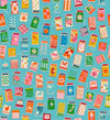 Trinketry Matchmaker Turquoise Blue Matchbox Fabric - RS0109 - Moda Fabrics Quilting Cotton Fabric