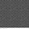 Image of Scary Scraps Shocking Chevron Black quilting cotton fabric by J Wecker Frisch for Riley Blake Designs. Features zig zags on a black background. Cute Little Fabric Shop.