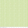 Image of Scary Scraps Faded Gingham Green quilting cotton fabric by J Wecker Frisch for Riley Blake Designs. Features gingham on a green background. Cute Little Fabric Shop.