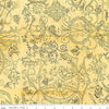 Image of Scary Scraps Scary Stiches Yellow quilting cotton fabric by J Wecker Frisch for Riley Blake Designs. Features vintage on a yellow background. Cute Little Fabric Shop.