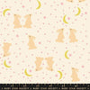 Image of Mystic Fable Bunnies Natural quilting cotton fabric by Alexia Abegg of Ruby Star Society for Moda Fabrics. Features bunnies and stars on a cream background. Cute Little Fabric Shop.