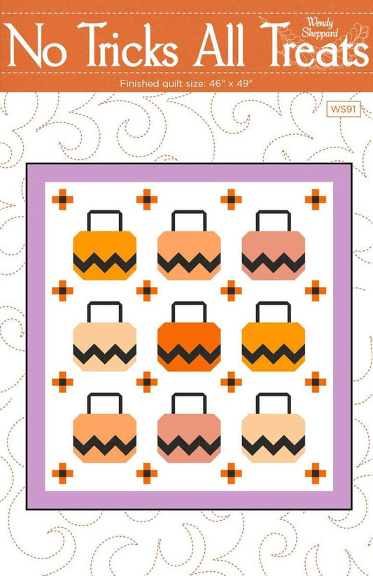No Tricks All Treats Quilt PATTERN Halloween Pattern - Riley Blake INSTRUCTIONS Only