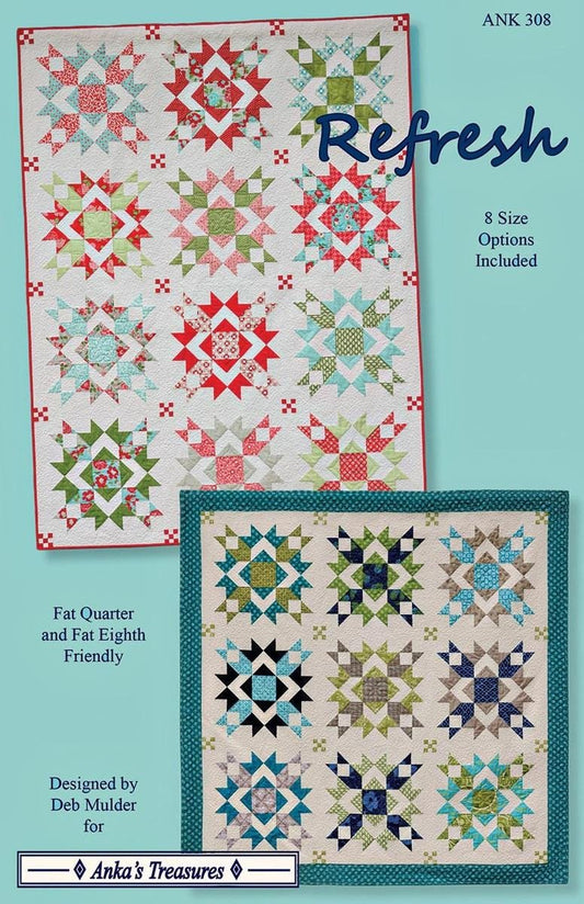 Refresh Quilt PATTERN Flower Block Pattern - Riley Blake INSTRUCTIONS Only