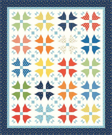 Whirligigs Quilt PATTERN Floral Pattern - Riley Blake INSTRUCTIONS Only