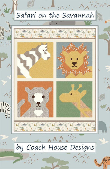 Safari on the Savannah Quilt PATTERN Animal Pattern - Riley Blake INSTRUCTIONS Only