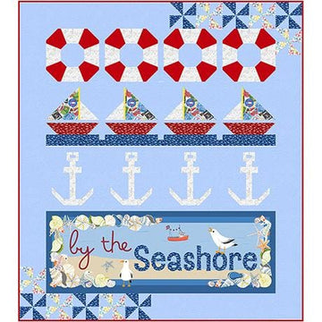 By the Seashore Anchor Haven Quilt PATTERN Nautical Pattern - QT Fabrics INSTRUCTIONS Only