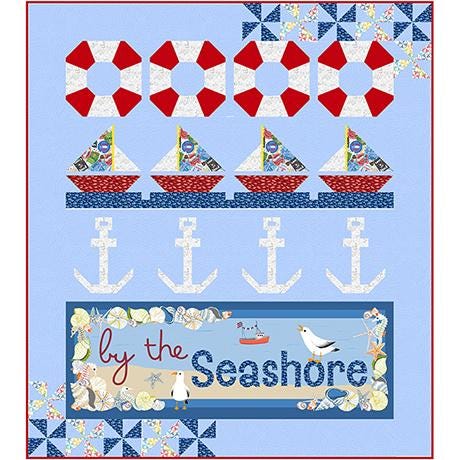 By the Seashore Anchor Haven Quilt PATTERN Nautical Pattern - QT Fabrics INSTRUCTIONS Only