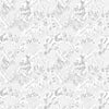 Image of By The Seashore The Daily Catch Newsprint Light Gray quilting cotton fabric by Claire Holliday, Features PATTERN on a color Background. Cute Little Fabric Shop.